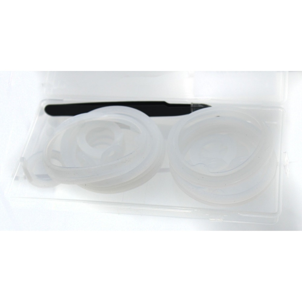 17pc Silicone Gasket Replacement Set for Takeya Oalaer Water Bottle Lids Clear